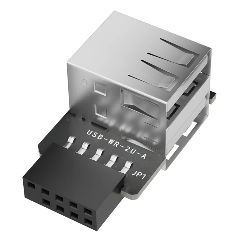 USB2.0 To Motherboards 9Pin Header Adapter Converts Internal 1/2 USB Female To 9pin Connector For Desktop Expansion