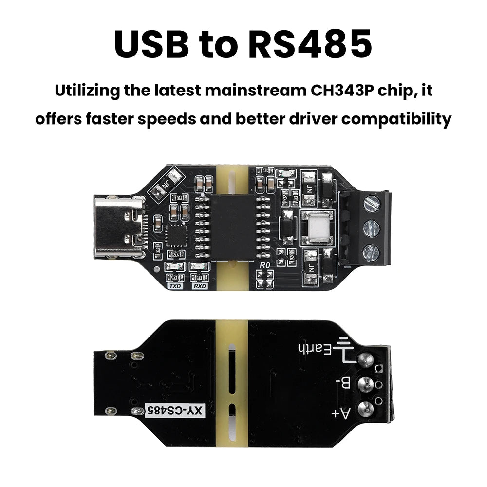 CH343P module 6Mbps USB to RS485 Isolated Converter Industrial Grade Type-C Interface 16KV Isolation Dustproof USB to TTL serial