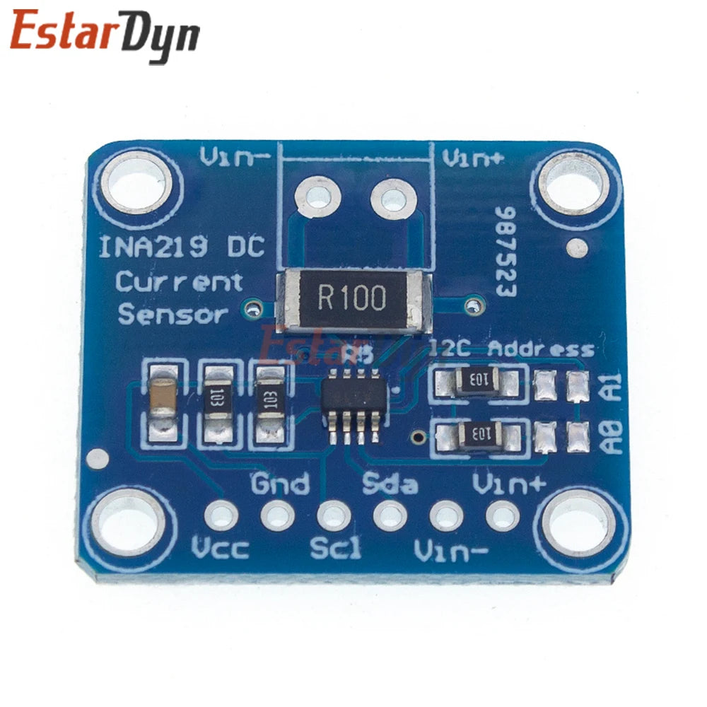 Estardyn INA219 I2C Bidirectional Current Sensor Module, ±3.2A 0-26V Power Monitor with 0.1% Shunt for Raspberry Pi