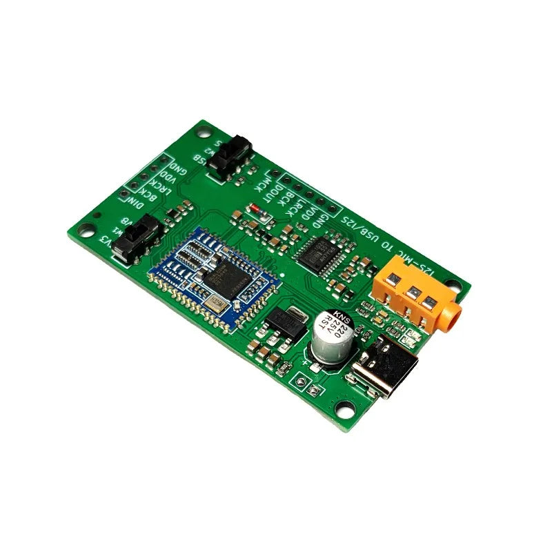 IIS Digital Microphone Interface Board 16bit/48kHz with USB Sound Card & PCM5102 Analog Output