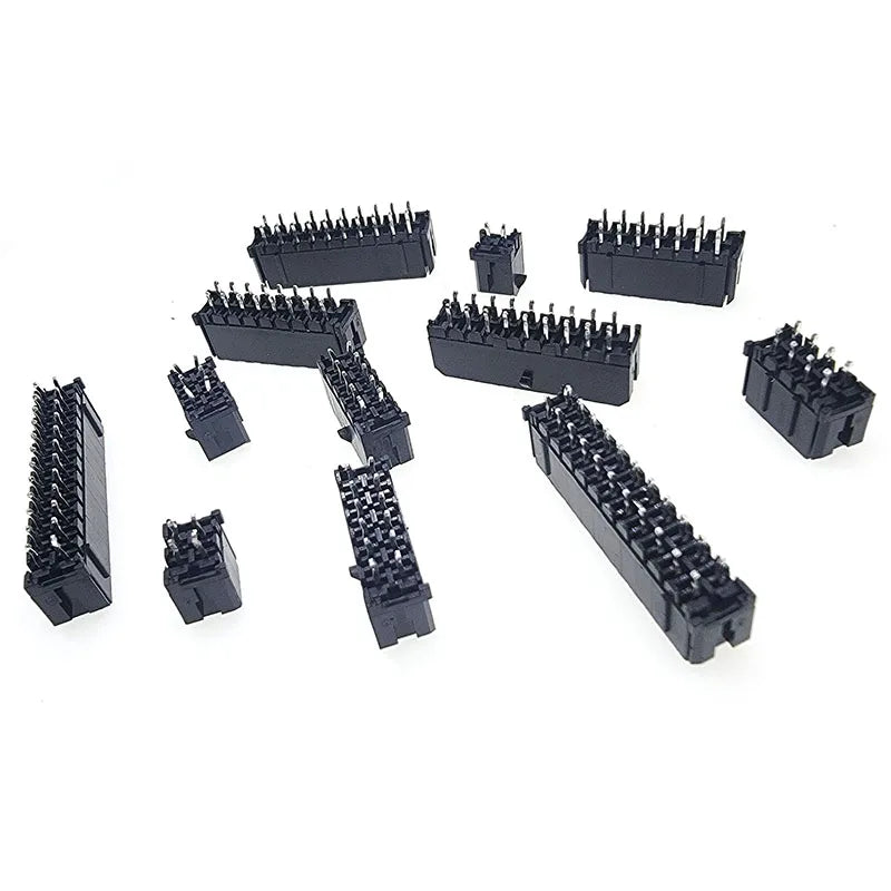 10Pcs Molex 3.0mm Plug-in Needle Holder Straight needle Connector 2*1/2/3/4/5/6/7/8/9/10/11/12P MX3.0mm Double Row Connector