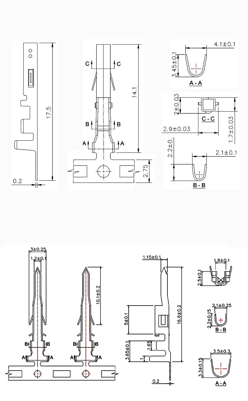 50Pcs 4.2mm Pitch 5557/5559 Male & Female Crimp Terminals for PC ATX/PCI-E/EPS Power Supply Connectors