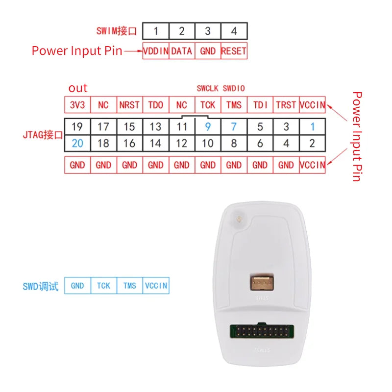 ST-LINK V2 USB Programmer Debugger Emulator for STM32 STM8 Development Board Download Tool