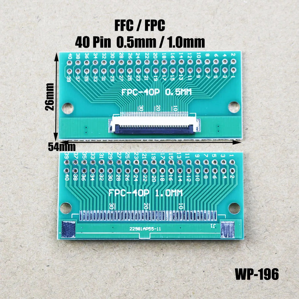 1pcs FPC/FFC Welding 0.5 Seat Connection 0.5mm Pitch Connector SMT To 2.54mm Flexible Cable Adapter Board 6 8 10 20 50 60 80 Pin