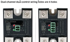 LCTC Solid State Relay SSR 10A 25A 40A DC To AC Single Phase Dual Channel Single Control Or Dual Channel Dual Contro 24-480VAC