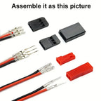 140/400pcs Connector Female Male 2/3 Pin Kit for JR JST SYP Futaba Male Female Jumper Cable Plug for RC Robot Airplane Car Servo