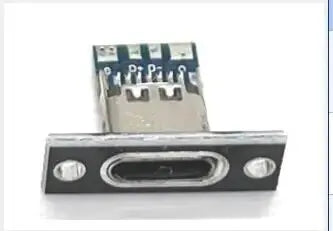 10pcs Type-C USB Jack 3.1 Type-C 2/4 Pin Female Connector Jack Charging Port USB 3.1 Type C Socket with Fixing Plate
