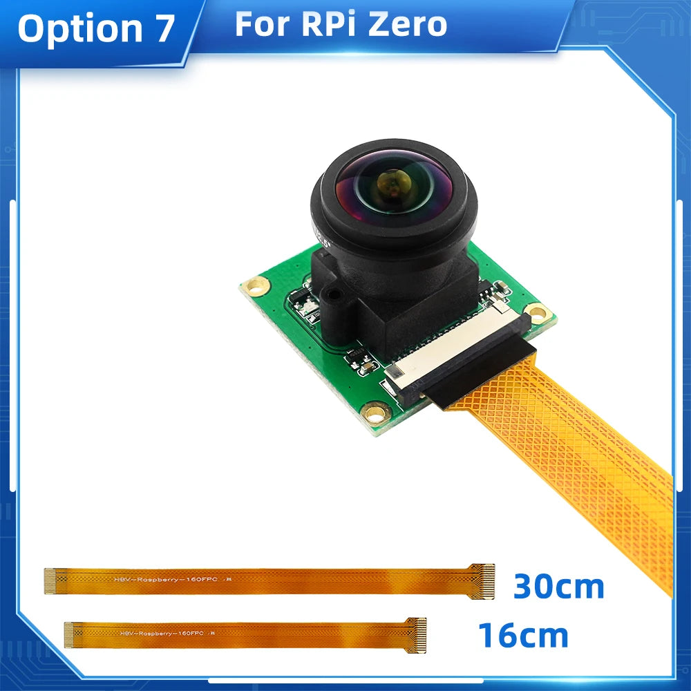 Raspberry Pi Camera 175 Degree OV5647 Sensor 5MP Cameras Module Wide Angle Fisheye Lens for Pi 5 / 4B / 3B+ / 3B / Zero 2 W 1.3