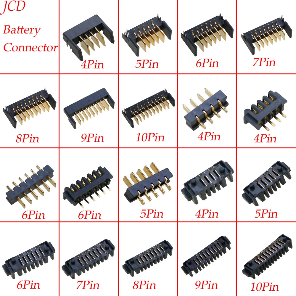 1PCS 4/5/6/7/8/9/10Pin Laptop Battery Connector Pitch 2.0mm Holder Clip Slot Contact Male and Female Plug