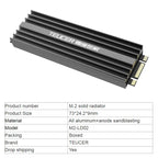 TEUCER SSD Heatsink M.2 NVME Solid State Disk Drive PC Radiator with Thermal Silicone pad for Desktop PC M.2 NVME PS5 Heatsink