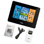 LCD Digital Weather Station Thermometer Hygrometer Barometer Alarm Clock Weather Forecast Wireless Sensor Home Hygrothermograph