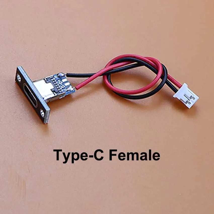 5pcs USB Adapter Cable PH2.0mm Terminal Micro USB Jack Type-C Charging Port 2P Strip Line Of Solder Joint Male Female Connector