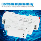 GRM8-01 Electronic Impulse Relay Din Rail Impulse Latching Relay Impulse Memory Relay AC/DC12-240V 35mm DIN Rail Mounting