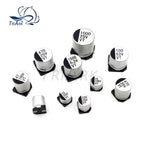 10PCS 6.3V 10V 16V 25V 35V 50V SMD Aluminum Electrolytic Capacitor 2.2UF 4.7UF 10UF 22UF 33UF 47UF 68UF 100UF 220UF 330UF 1000UF