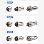5pcs GX12 Aviation Connector 2 3 4 5 6 7 Pin Male Female M12 Connector Aviator Plug Socket