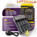 LiitoKala Lii-402 18650 Smart Battery Charger 1.2V 3.7V 3.2V 3.85V for 26650 18500 18350 17500 16340 14500  Battery