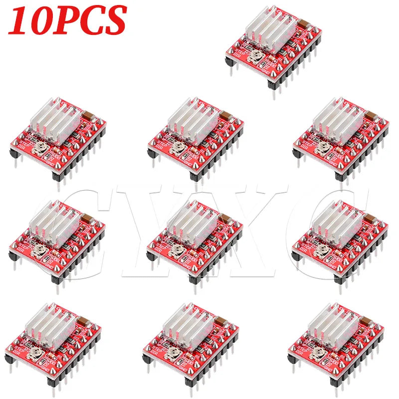 5-10PCS 3D Printer Parts StepStick A4988 DRV8825 Stepper Motor Driver With Heat sink Carrier Reprap RAMPS 1.4