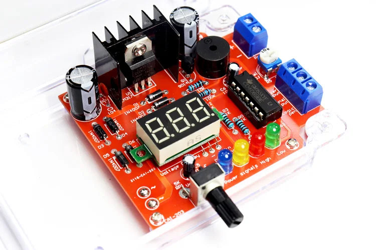 Electronic DIY LM317 Adjustable Voltage Regulated Kit DC Step-down Power Supply Making Parts With Case Soldering Assembly 220V