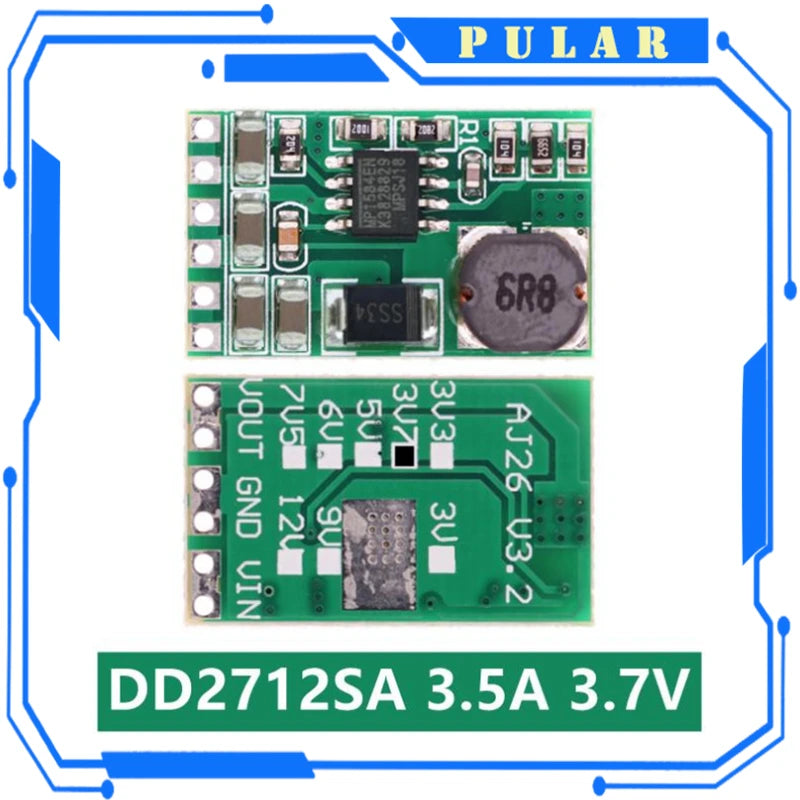PLR 4.5V-27V to 3V 3.3V 3.7V 5V 6V 7.5 9V 12V DD2712sa 3.5A DC-DC Converter Module Buck Step-Down Voltage Regulator Board