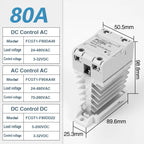 10A 25A 40A 60A 80A 100A Single Phase Slim SSR Solid State Relay With Heat Sink Industrial Relay DIN Rail Mount