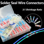 Solder Seal Wire Connectors 3:1 Shrinkage Rate Waterproof Electrical Cable Terminals DIY Heat Shrink Tube Electrical Butt Splice
