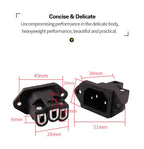3 Pin AC Power Plug Connector IEC Inlet Socket Consumer Electronics DIY HIFI Amplifier Electrical Audio Interface Panel Mount