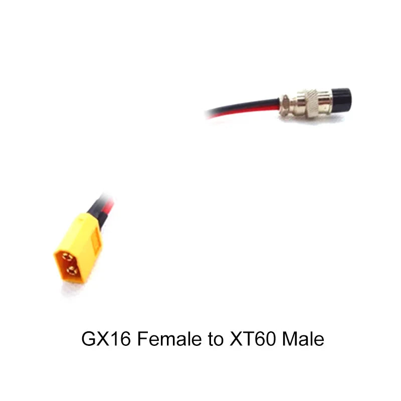 GX16 3Pin to XT60 Male/Female Aviation Plug Charging Connector for ZERO8X/10X/11X Electric Scooter Socket Plug Power Output Line
