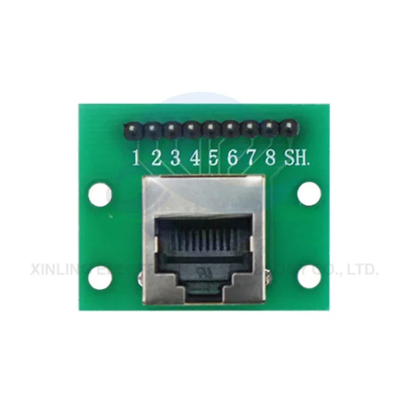 1Pcs RJ45 Adapter Board To XH2.54 Modular Ethernet Connector Adapter Network Interface + Breakout Board + Pin Header