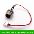 GX12 GX16 GX20 Aviation Plug To XH2.54 Terminal Wire 2 3 4 5 6 Pin M12 Male Head Adapter Cable Connector Extension Line 15/30cm