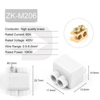 5PCS High Power Sistributor ZK/T Type 60A/80A/100A  without disconnection Quick Wiring Terminal Block Junction box Connector