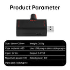 5W DC5V2A Fan Speed Controller Induction Speed Controller with Switch USB Protection Type-C USB Laptop Cell Phone Cooling