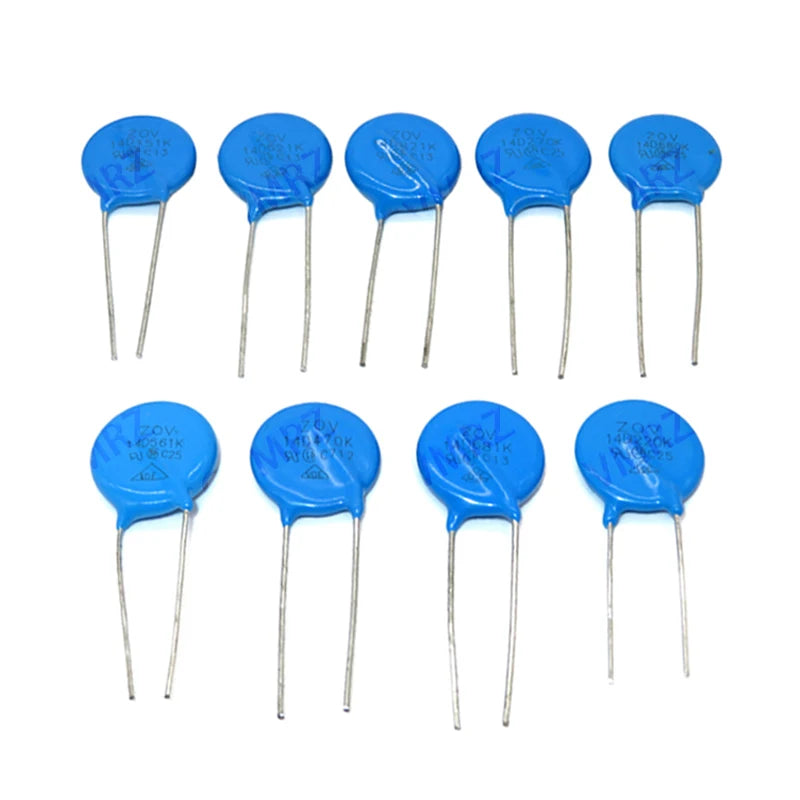 10PCS MOV Metal Oxide Varistor DIP Type 07D 10D 14D 20D Series Assorted Models for Electronic Circuit Use 621K 680K 681K 821K