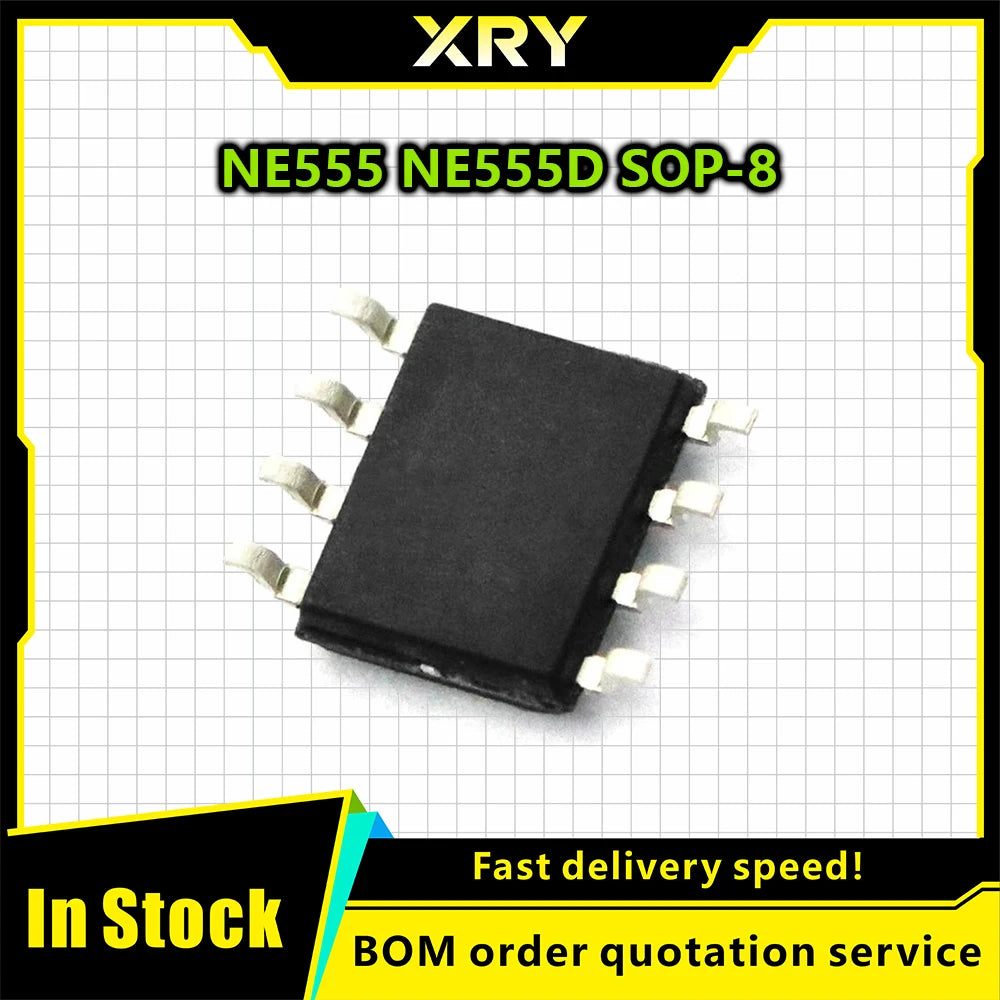XRY 20-50-100PCS NE555 555 SOP8 NE555D SOP Timers SMD SOP-8 new and original IC Chipset