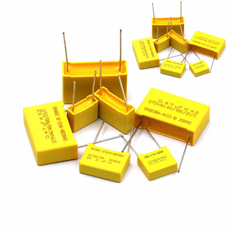 10PCS/Lot X2 Capacitor 275VAC 0.01 0.033 0.1 0.15 0.022 0.22 0.33 0.47 0.56 0.68 0.82 1 1.2 2.2uf  Polypropylene Film Capacitor
