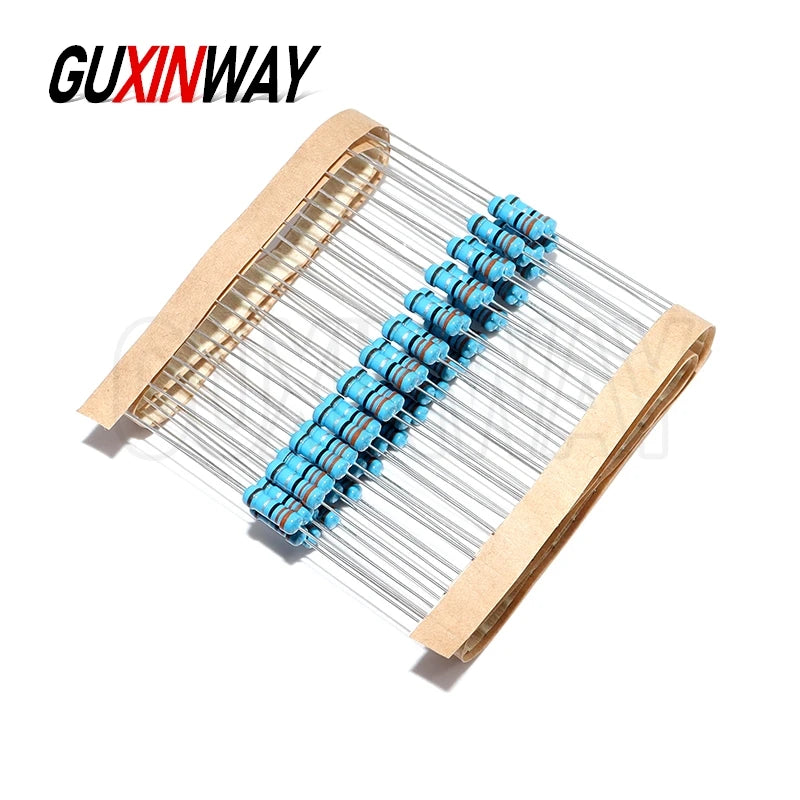 50Pcs Metal Film Resistor 1/2Watt 0.5W 0R-4.7M 0.12R 0.15R 0.18R 91R 110R 120R 130R 910K 1M 2.2M 4.7M Metal Film Resistor