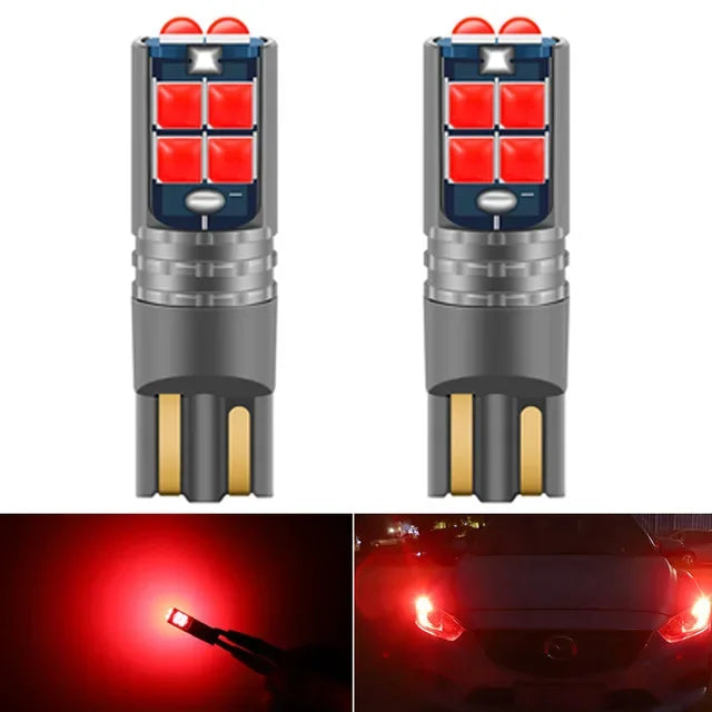 2pcs High Quality T10 W5W Super Bright Car Interior Reading Dome Light Marker Lamp 168 194 LED Auto Wedge Parking Bulbs Orange