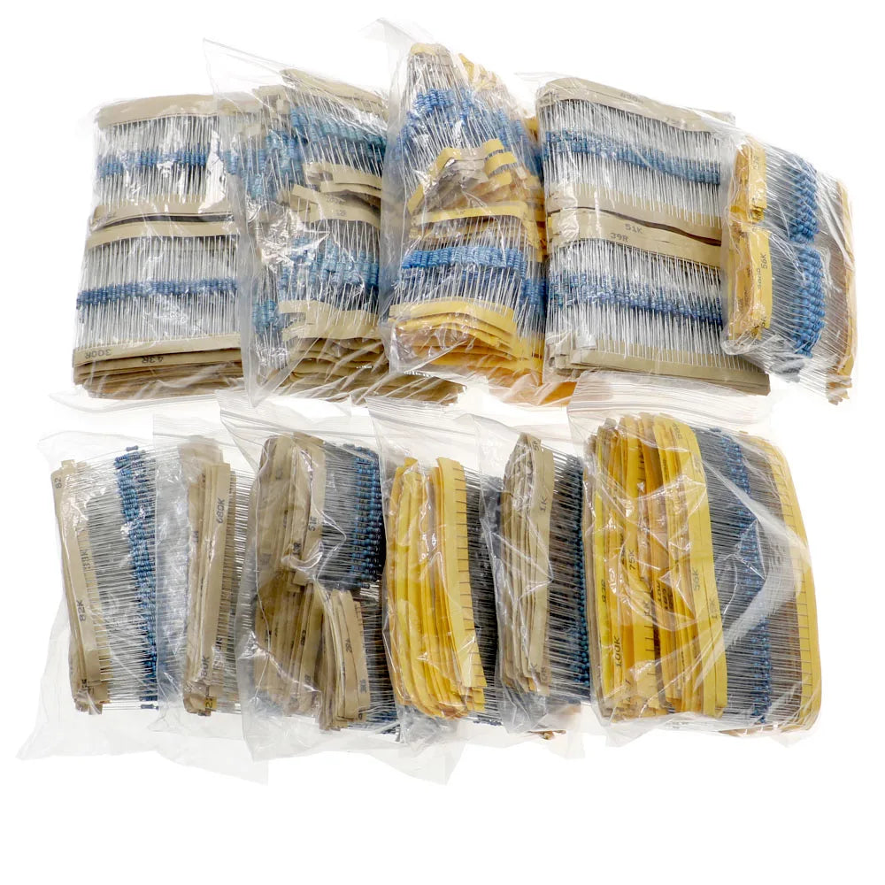 1/8W 1/4W 1/2W 1W 2W 3W 5W Metal Film Resistors Assortment Kit Set 1% Electronic Components Resistor Package
