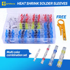 50-500Pcs Waterproof Heat Shrink Butt Connectors Solder Seal Wire Cable Terminals Electrical Splice Kit for Automotive Marine