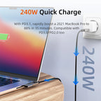 CABLETIME Type C Adapter 240W OTG USB C Adapter 8K 60Hz 40Gbps 90-Degree Converter USB4 Adapter for iPhone Adapter MacBook iPad