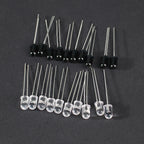 10 Sets Infrared LED Emitter & Receiver Kit 3mm(F3) 5mm(F5) 940nm Diodes 1.4-1.6V 20mA for Sensor Remote Control Projects