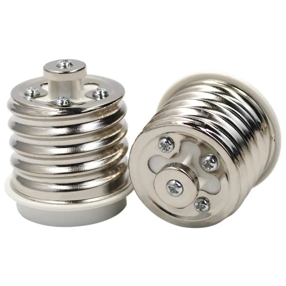 2PCS E40 To E27 Light Socket Adapter ExtenderLED PBT Porcelain Ceramic Mogul Highbay Base To Medium Screw Lampholder Converter