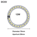 1Pcs USB Plug DC5V LED Light Source SMD5730 LED Light Beads Ring Chip with Black 1.5M Switch Cable 5W 10W 12W White /Warm Light.
