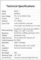 WT901C WT61PC WT61C to RS485/232/TTL 9/6 Axis IMU Sensor Tilt Angle Roll Pitch Yaw+Acceleration+Gyroscope+Magnetometer MPU9250