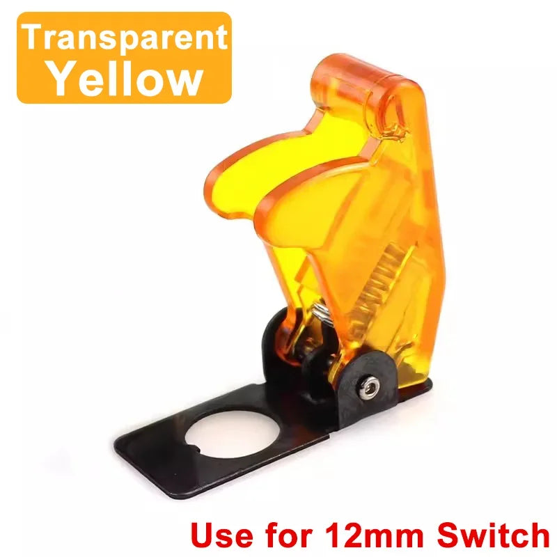 Auto Car Boat Truck Illuminated Led Toggle Switch ON OFF With Safety Aircraft Flip Up Cover Guard 12V20A transparent