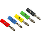 5Pcs 4mm Banana Plug Connector Audio Speaker Adapter DIY Test Screw Type Banana Plugs Connectors Black Red Green Blue Yellow
