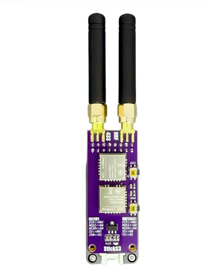 2 in 1 CC1101 & NRF24L01 Function Module Suitable for M5Stack StickS3 Accessories