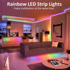 5V RGB+IC Neon Light Strip 15M USB Waterproof Flexible LED Light Strip Music Synchronization Bluetooth Remote Control DIY Home Decoration Changes Ambient light