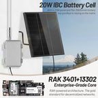 HP1 High Power LoRa Module Wismesh 1w Booster Starter Kits with 20w Solar Power System 6dBi Fiberglass Antenna Mount