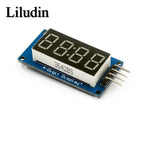 TM1637 4 Bits Digital LED Display Module For Arduino 7 Segment 0.36Inch Clock RED Anode Tube Four Serial Driver Board Pack