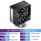 JONSBO CR-1000EVO CPU Cooler 120mm ARGB PWM CPU Cooling Fan 4 Heat Pipes TDP 220W Radiator For intel LGA 115X 1200 1700 AM4 AM5